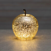 Finnlumor LED-omena 16 cm hopeoitu kulta